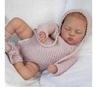 ROSHUAN Mini muñecas Reborn de 12 pulgadas de silicona de cuerpo completo de vinilo durmiendo niña que se ve realista, muñeca de bebé recién nacida, muñeca realista para bebés prematuros, juguete