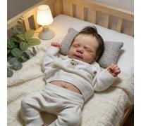 ROSHUAN Muñeca realista de bebé Reborn de 18 pulgadas, muñeca de silicona de cuerpo completo, muñeca realista de bebé recién nacido, muñeca de silicona de vinilo suave con accesorios de juguete