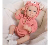 ROSHUAN Muñeca realista Reborn Baby Doll - Muñecas de bebé de la vida real de silicona de cuerpo completo de vinilo anatómicamente correcto para niñas recién nacidas, juguete para niños de más de 3