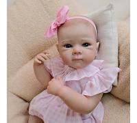 ROSHUAN Muñeca Reborn Chica 18 Pulgadas Muñecas Bebé Realista Ojos Abiertos Anatómicamente Correcto Parece un Bebé De Verdad Cuerpo Completo De Vinilo Muñecos Recién Nacidos Realistas