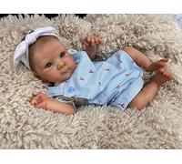 ROSHUAN Muñecas Bebé Realista 18 Pulgadas 48 cm Reborn Bebé Muñeca De Silicona Ponderada De Cuerpo Entero Lavable Lifelike Recién Nacido Baby Girl Doll Toddler Reborn Muñecas
