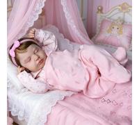 ROSHUAN Muñecas de bebé Reborn de silicona de cuerpo completo de vinilo de 20 pulgadas, muñeca realista de bebé durmiendo, muñeca de bebé recién nacido realista que se ve muñecas Reborn reales para