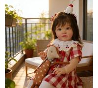 ROSHUAN Muñecas de Bebé Reborn Pippa 26 Pulgadas 66 cm Muñeca Rreborn Realista Niña, Cuerpo De Tela Suave, Muñecas de Bebés Realistas Que Parecen de Verdad para Navidad Regalo