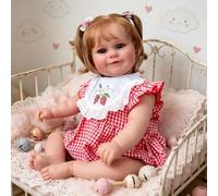 ROSHUAN Muñecas de bebé Reborn realistas de cuerpo completo de silicona de 20 pulgadas, muñecas de bebé de la vida real, niñas recién nacidas, sonrientes, adorable muñeca de bebé de vinilo suave