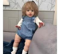 ROSHUAN Muñecas de bebé Reborn realistas de gran tamaño de 26 pulgadas, muñecas de bebé reborn para niña, muñeca realista de pie, cuerpo de tela, muñeca de bebé de la vida real para regalos para niños