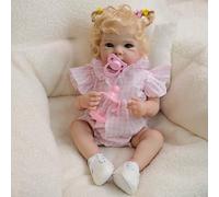 ROSHUAN Muñecas realistas Reborn de 18 pulgadas, muñecas de bebé de la vida real con cuerpo de tela suave con peso, muñecas recién nacidas realistas con accesorios para niños de más de 3 años