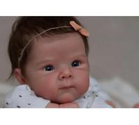 ROSHUAN Muñecas Reborn realistas de 18 Pulgadas Muñecas de bebé recién Nacido realistas con Cuerpo de Vinilo de Silicona Completo ponderado de Vida Real como Juguete de bebé