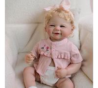 ROSHUAN Muñecas Recién Nacidas 19 Pulgadas 48 cm Cuerpo Completo De Silicona De Vinilo Realista Renacido Bebé Niña Muñecas Hechas A Mano Lavables De La Vida Real como Tamaño Bebés Muñeca De Juguete