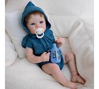 ROSHUAN Real Life Reborn Baby Dolls - Muñeca de silicona de cuerpo completo de vinilo para niña Bettie de 18 pulgadas, muñeca realista recién nacida, ojos azules que parecen un juguete real para bebés