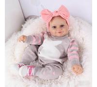 ROSHUAN Real Life Reborn - Muñecas de bebé de silicona de cuerpo completo de vinilo de 20 pulgadas, muñecas realistas de bebé niña anatómicamente correcta, muñeca recién nacida realista con accesorios
