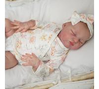 ROSHUAN Realista Reborn Muñecas Niña Laura 20 Pulgadas Muñeca Recién Nacida Realista Silicona Cuerpo Completo De Vinilo Que Parece Real Durmiendo Bebé Muñeca para Niños Mayores De 3 Años