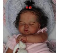 ROSHUAN Realstic Reborn - Muñeca de bebé de 24 pulgadas, muñeca de bebé recién nacida de tela suave, muñeca afroamericana de la vida real que se ve real y realista