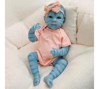 ROSHUAN Reborn Baby Dolls Avatar 48 cm Realista Recién Nacido Avatar Muñecas De Silicona De Cuerpo Completo De Vinilo Real como La Vida Anatómica Correcta Bebé Niña Ojos Abiertos Regalos De Los Niños