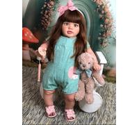 ROSHUAN Reborn Baby Dolls Pippa - Muñecas realistas de 66 cm, cuerpo de tela, vinilo suave, silicona, realista, recién nacido, pelo enraizado a mano con accesorios de juguete