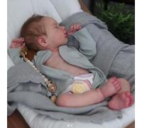 ROSHUAN Reborn Baby Dolls Sleeping Boy Realista, recién nacido, cuerpo completo, vinilo suave, muñecas de la vida real, muñecas de bebé realistas de 20 pulgadas, juego de regalos de cumpleaños para