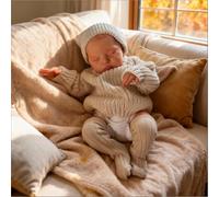 ROSHUAN Reborn Baby Muñecas de silicona de cuerpo completo de vinilo - Muñeca de bebé recién nacido realista de 20 pulgadas, muñecas realistas con venas pintadas avanzadas, se ve muñeca real durmiendo