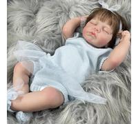 ROSHUAN Reborn Muñecas Niña 20 Pulgadas Realista Durmiendo Bebé Muñecos Silicona Cuerpo Completo De Vinilo con Anatómicamente Correcta, Recién Nacido Muñeca Parece Un Bebé De Verdad