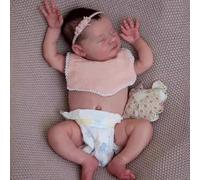 ROSHUAN Reborn Muñecas Niña - 20 Pulgadas Realista Recién Nacidos Muñeca Silicona Cuerpo De Vinilo Suave Hecho a Mano Lavable Muñeca Realista Parece un Bebé De Verdad (Niña Durmiente)