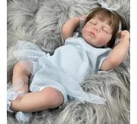 ROSHUAN Reborn Newborn Baby Muñecas De Silicona De Cuerpo Entero 20 pulgadas 50 cm Realista Recién Nacido Durmiendo Chica Muñecas De Silicona Bebé Que Parecen De La Vida Real Como Adorable Bebe Muñeca
