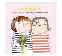 Rosie Made A Thing Five Star - Tarjeta de felicitación para amigos (14,5 x 14,5 cm)