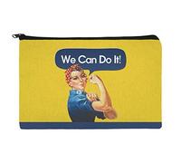 Rosie The Riveter - Bolsa organizadora de cosméticos para póster de la Segunda Guerra Mundial, multicolor, 20,3 cm