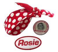 Rosie The Riveter Kit de Disfraz. Accesorios para Disfraz/Disfraz, de la década de 1940. Be a Rosie Basic.