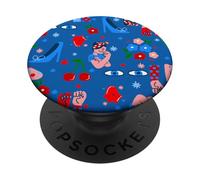 Rosie The Riveter Rockabilly caprichoso Vintage Feminista ww2 PopSockets PopGrip Adhesivo