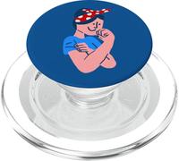 Rosie The Riveter Rockabilly Retro Icono ww2 día de la Mujer PopSockets PopGrip para MagSafe