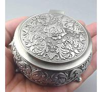 ROSIKING Caja de música redonda de aleación de metal en relieve, caja musical con movimiento de cuerda para Navidad, cumpleaños, día de San Valentín, melodía Anastasia (Once Upon a December)