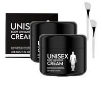 Rosino Unisex Body sinir crema, depilación efectiva de crema de cara rápida, indoloro y calmante, suave y sin dolor, sin rastrojo, no hay residuos para todo el cuerpo, parte del cuerpo (2pcs)