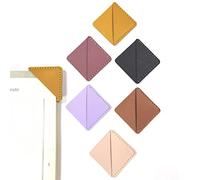 Rosixehird Marcadores, 6 marcapáginas de rombo para mujer, piel sintética, esquina lateral, marcapáginas, accesorios para mujeres, regalo para amantes de los libros