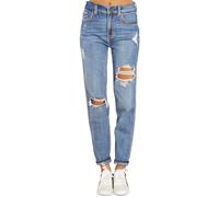 Roskiky Boyfriend High Waist Ripped Jeans - Distressed Mom Denim Pants With Stretch