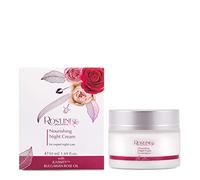 ROS'LINE Crema de noche regeneradora para el rostro, 50 ml, agua de rosas, aceite de rosa y aceite de argán con JUVINITY, emulsión nutritiva, aterciopelada para todos los tipos de piel, piel fresca y