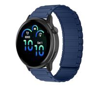 RosMank 20mm Correa de silicona Compatible con Garmin Forerunner 570 42mm/Forerunner 165/Vivoactive 6/Vivoactive 5, Correa de Repuesto Magnética para Garmin Venu Sq 2/Approach S50/S44, Azul oscuro