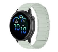 RosMank 20mm Correa de silicona Compatible con Garmin Forerunner 570 42mm/Forerunner 165/Vivoactive 6/Vivoactive 5, Correa de Repuesto Magnética para Garmin Venu Sq 2/Approach S50/S44, Verde