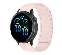RosMank 20mm Correa de silicona Compatible con Garmin Forerunner 570 42mm/Forerunner 165/Vivoactive 6/Vivoactive 5, Correa de Repuesto Magnética para Garmin Venu Sq 2/Approach S50/S44, Rosa