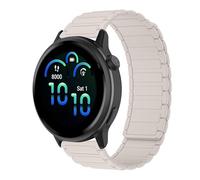 RosMank 20mm Correa de silicona Compatible con Garmin Forerunner 570 42mm/Forerunner 165/Vivoactive 6/Vivoactive 5, Correa de Repuesto Magnética para Garmin Venu Sq 2/Approach S50/S44, Blanco