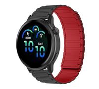 RosMank 20mm Correa de silicona Compatible con Garmin Forerunner 570 42mm/Forerunner 165/Vivoactive 6/Vivoactive 5, Correa de Repuesto Magnética para Garmin Venu Sq 2/Approach S50/S44, NegroRojo