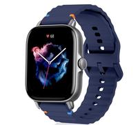 RosMank 20mm Correa para Amazfit T-Rex 3 Pro 44mm/Active2/Active/GTR Mini/GTS 4/GTS 3/GTS 2/GTR 42mm, Correa de Repuesto de Silicona Suave para Amazfit Bip 3/Bip S/Bip Lite/Bip U Pro, Azul