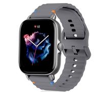 RosMank 20mm Correa para Amazfit T-Rex 3 Pro 44mm/Active2/Active/GTR Mini/GTS 4/GTS 3/GTS 2/GTR 42mm, Correa de Repuesto de Silicona Suave para Amazfit Bip 3/Bip S/Bip Lite/Bip U Pro, Gris