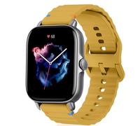 RosMank 20mm Correa para Amazfit T-Rex 3 Pro 44mm/Active2/Active/GTR Mini/GTS 4/GTS 3/GTS 2/GTR 42mm, Correa de Repuesto de Silicona Suave para Amazfit Bip 3/Bip S/Bip Lite/Bip U Pro, Amarillo