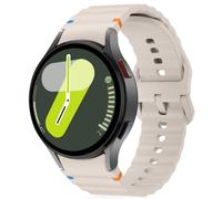 RosMank 20mm Correa para Samsung Galaxy Watch FE/7/6/5/4 40mm 44mm, Watch 6 Classic 43mm 47mm, Watch 5 Pro 45mm Watch 4 Classic 42mm 46mm, Correa de Repuesto de Silicona Suave (Blanco)