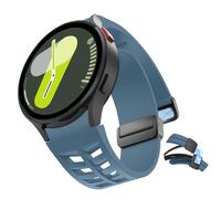 RosMank 20mm Correa para Samsung Galaxy Watch FE/7/6/5/4 40mm 44mm, Watch 6 Classic 43mm 47mm, Watch 5 Pro 45mm, Watch 4 Classic 42mm 46mm, Correa de Repuesto de Silicona con Cierre Magnético, Azul