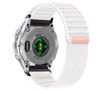 RosMank 20mm Quickfit Correa de Nailon para Garmin Fenix 8 AMOLED 43mm/7S Pro/7S/6S Pro/6S/5S/5S Plus, Correa de Reemplazo Ondulada para Approach S70 42mm/Instinct 2S/Descent Mk3s (Blanco)