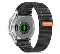 RosMank 20mm Quickfit Correa de Nailon para Garmin Fenix 8 AMOLED 43mm/7S Pro/7S/6S Pro/6S/5S/5S Plus, Correa de Reemplazo Ondulada para Approach S70 42mm/Instinct 2S/Descent Mk3s (Negro)