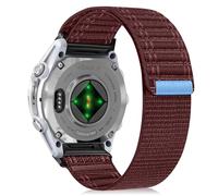 RosMank 20mm Quickfit Correa de Nailon para Garmin Fenix 8 AMOLED 43mm/7S Pro/7S/6S Pro/6S/5S/5S Plus, Correa de Reemplazo Ondulada para Approach S70 42mm/Instinct 2S/Descent Mk3s, Rojo