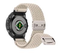 RosMank 20mm Quickfit Trenzada Correa para Garmin Fenix 8 AMOLED 43mm/7S Pro/7S/6S Pro/6S/5S/5S Plus, Correa de Repuesto de Nailon para Approach S70 42mm/Instinct 2S/Descent Mk3s, Blanco