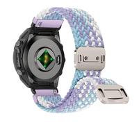 RosMank 20mm Quickfit Trenzada Correa para Garmin Fenix 8 AMOLED 43mm/7S Pro/7S/6S Pro/6S/5S/5S Plus, Correa de Repuesto de Nailon para Approach S70 42mm/Instinct 2S/Descent Mk3s, Violeta