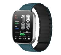 RosMank 22mm Correa de silicona Compatible con Amazfit Balance/Bip 6/Bip 5/GTR 4/GTR 3/GTR 2/GTR 47mm, Correa de Repuesto Magnética para Amazfit Cheetah/Cheetah Pro/Stratos 3/2s, VerdeNegro