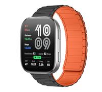 RosMank 22mm Correa de silicona Compatible con Amazfit Balance/Bip 6/Bip 5/GTR 4/GTR 3/GTR 2/GTR 47mm, Correa de Repuesto Magnética para Amazfit Cheetah/Cheetah Pro/Stratos 3/2s, NegroNaranja